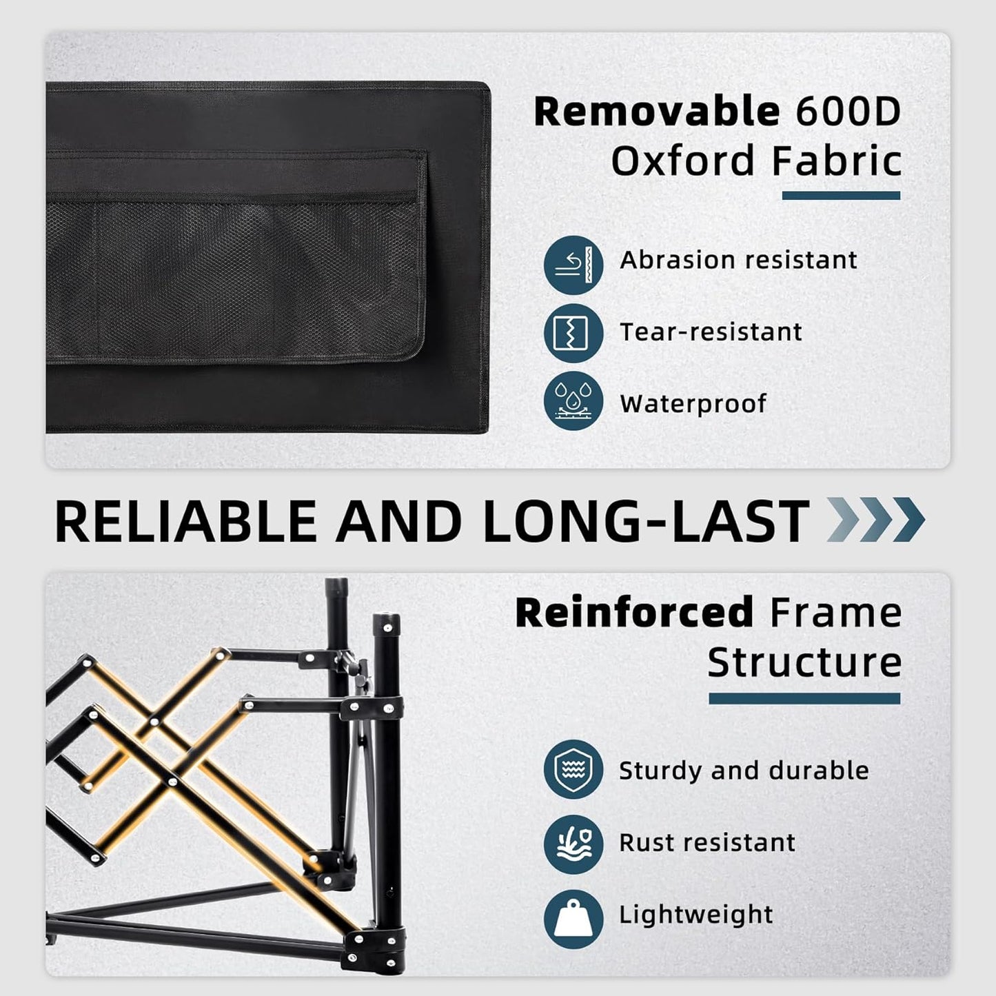 Favoyard Collapsible Wagon Carts Foldable 150L & 360LBS Portable Folding Wagons with All-Terrain Wheels & Brakes Heavy Duty Outdoor Utility Cart for Grocery Camping Shopping Sports Garden, Black