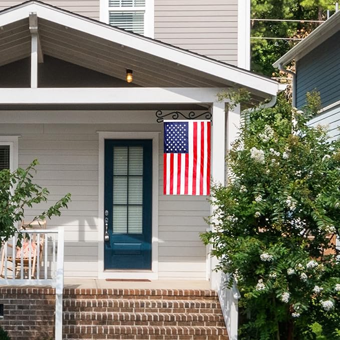 Wall Garden Flag Holder 2 Pack,Wall Garden Flag Stand,Garden Flag Scroll Hanger,Garden Flag Wall Hanger,one Piece Garden Flag Stand for Wall Porch,Great Gifts Ideas