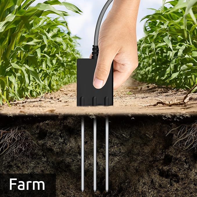 5-in-1 EarthScout Soil Cub Commercial Grade Precision Soil Moisture Meter: Soil Moisture/Soil Temp/Soil EC/Air Temp/Humidity. Irrigation:Farm,Golf,Orchard,Nursery,Garden,Landscape,Research,Education