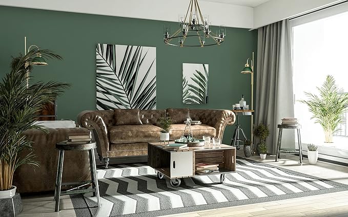 Dimoon 590''x23.6'' Green Peel and Stick Wallpaper Contact Paper Modern Self Adhesive Wall Paper Removable Renter Friendly Textured Solid Color Shelf Cabinet Vinyl Roll (590''x23.6'',Dark Green)