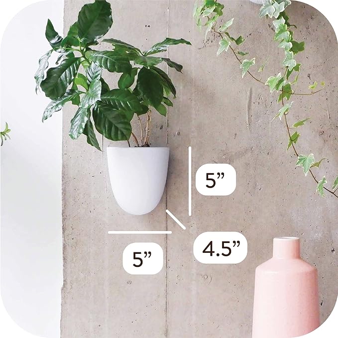 PlantPod Luxe Self-Watering Wall Planters (Set of 3) - Easy to Water and Install - Lightweight - Design Your Own Vertical Garden - Wall Planters for Indoor Plants