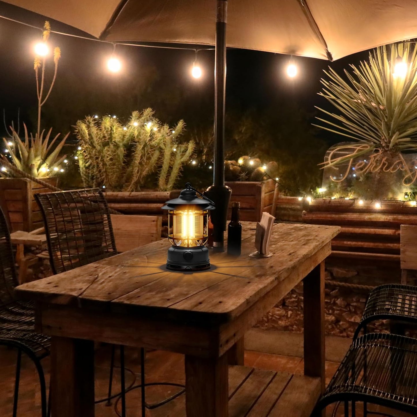 Retor LED Camping Lanterns Black 3 Pack 1500 LM Step-Less Dimming, Lightweight Battery Powered USB Rechargeable Flashlight Survival Kits Indoor Outdoor Home Camping Emergency Outages Hiking Light