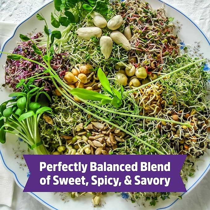 Back to the Roots 100% Organic 5-Part Salad Seeds | 1 Pound Non-GMO | Nutrient Dense, Easy to Grow, Rich in Fiber