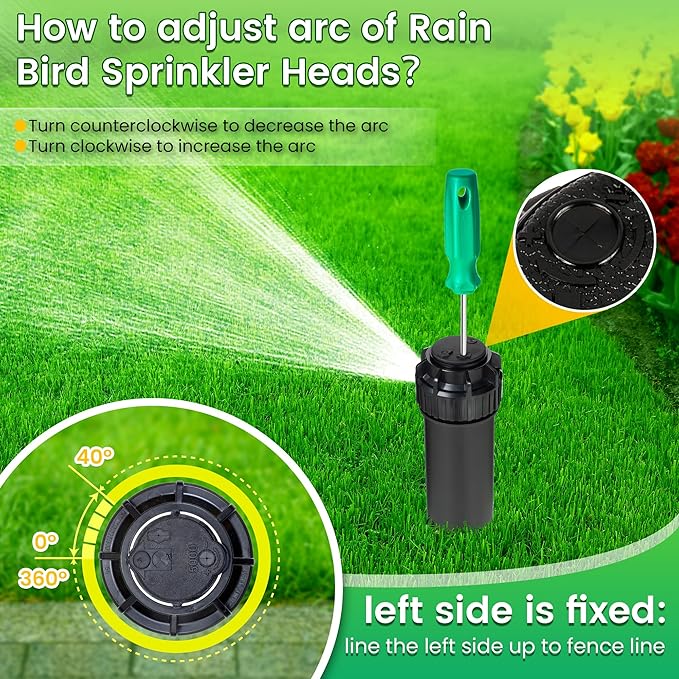 2 Pack Rotor Adjustment Tool Compatible with Rain Bird 5000 Sprinkler Heads, Rotor Pull up Tool and Adjustment Screwdriver, Sprinkler Removal Tool for Lawn Irrigation Sprinkler System