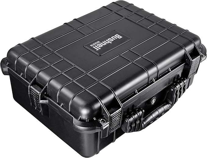 Bushnell 20 Inch Large Waterproof Hard Camera Case For Binoculars, Optics, Equipment, Shock Proof, and TSA Ready (Black)