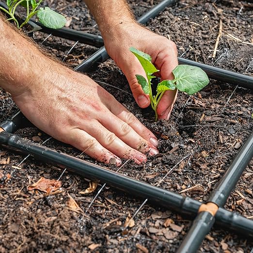 Garden Grid Watering System | Raised Bed Watering System - Leading All Drip Irrigation System, Soaker Hose, & Garden Sprinkler Kits | Easiest Setup, Highest Quality, US Made - 2x4 (22.5"x44")