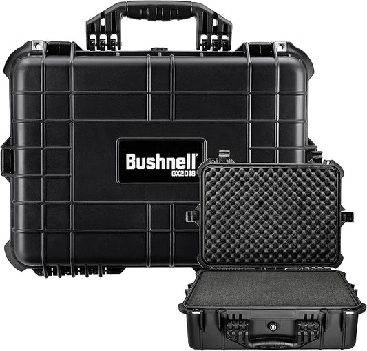 Bushnell 20 Inch Large Waterproof Hard Camera Case For Binoculars, Optics, Equipment, Shock Proof, and TSA Ready (Black)