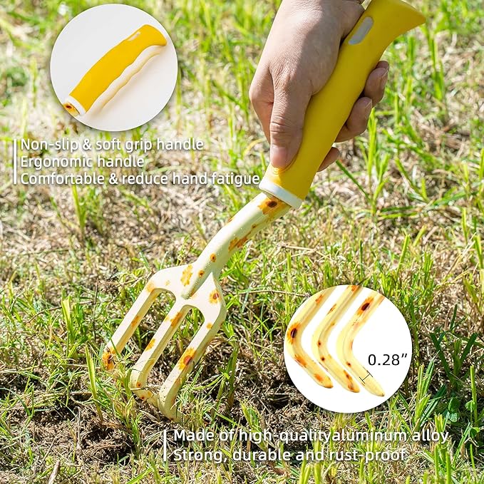 Sunflower Gardening Gifts for Women, Gardening Tools for Women, Garden Tool Set, Heavy Duty Gardening Hand Tools with Garden Tool Bag,Yellow