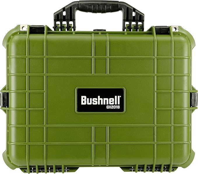 Bushnell 20 Inch Large Waterproof Hard Camera Case For Binoculars, Optics, Equipment, Shock Proof, and TSA Ready (OD Green)
