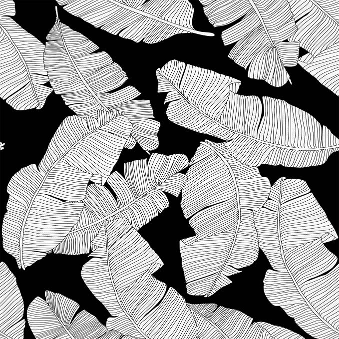 LVTXIII Outdoor Tufted Seat Cushions, Solid Seat and Back Chair Cushion with Ties, Patio Replacement Rocking Chair Cushion for Outdoor Furniture Use, 21 W x 21D, 2 Pack, Black Lush Leaf Jungle