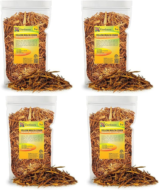 Organic Yellow Mulch - Nurture Your Plants with Natural Nutrients - 20 QUARTS