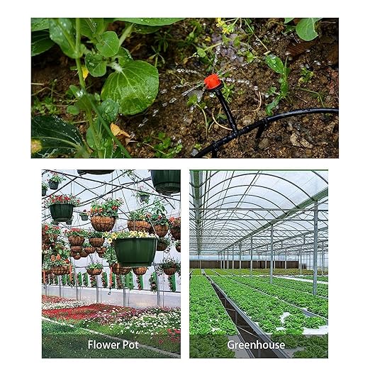 280 PCS Drip irrigation Parts,Drip System Parts,1/4 Inch Drip Irrigation Barbed Connectors (Nozzles, Nozzle Tees, Single Barbs, Couplings, Tees, Elbows, Plugs, Crosses) for Garden System