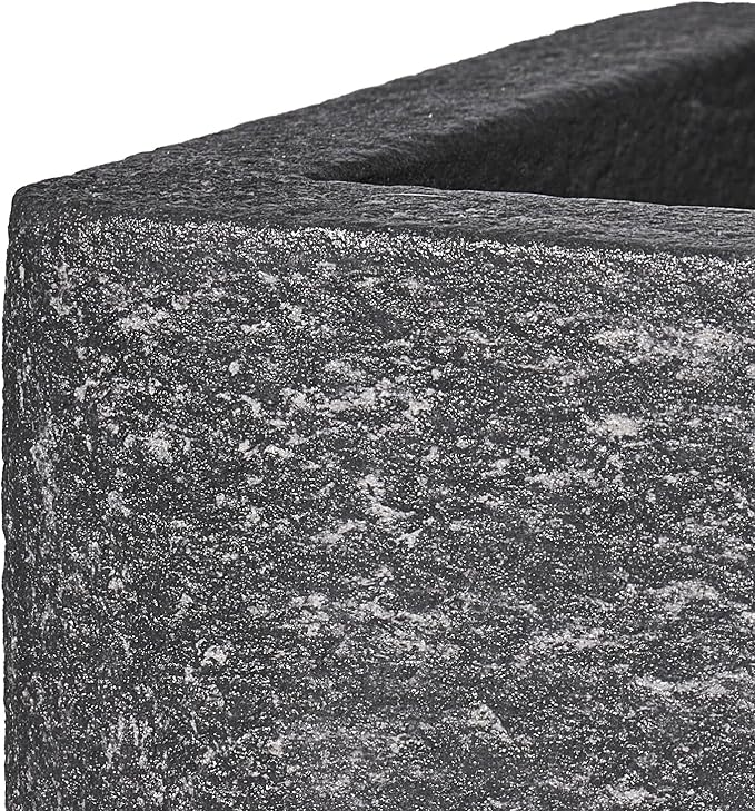 24 Inch Rectangular Concrete Planter,Durable All-Weather Use with Drainage Holes,Large Rectangular Planter for Outdoor Indoor Plants