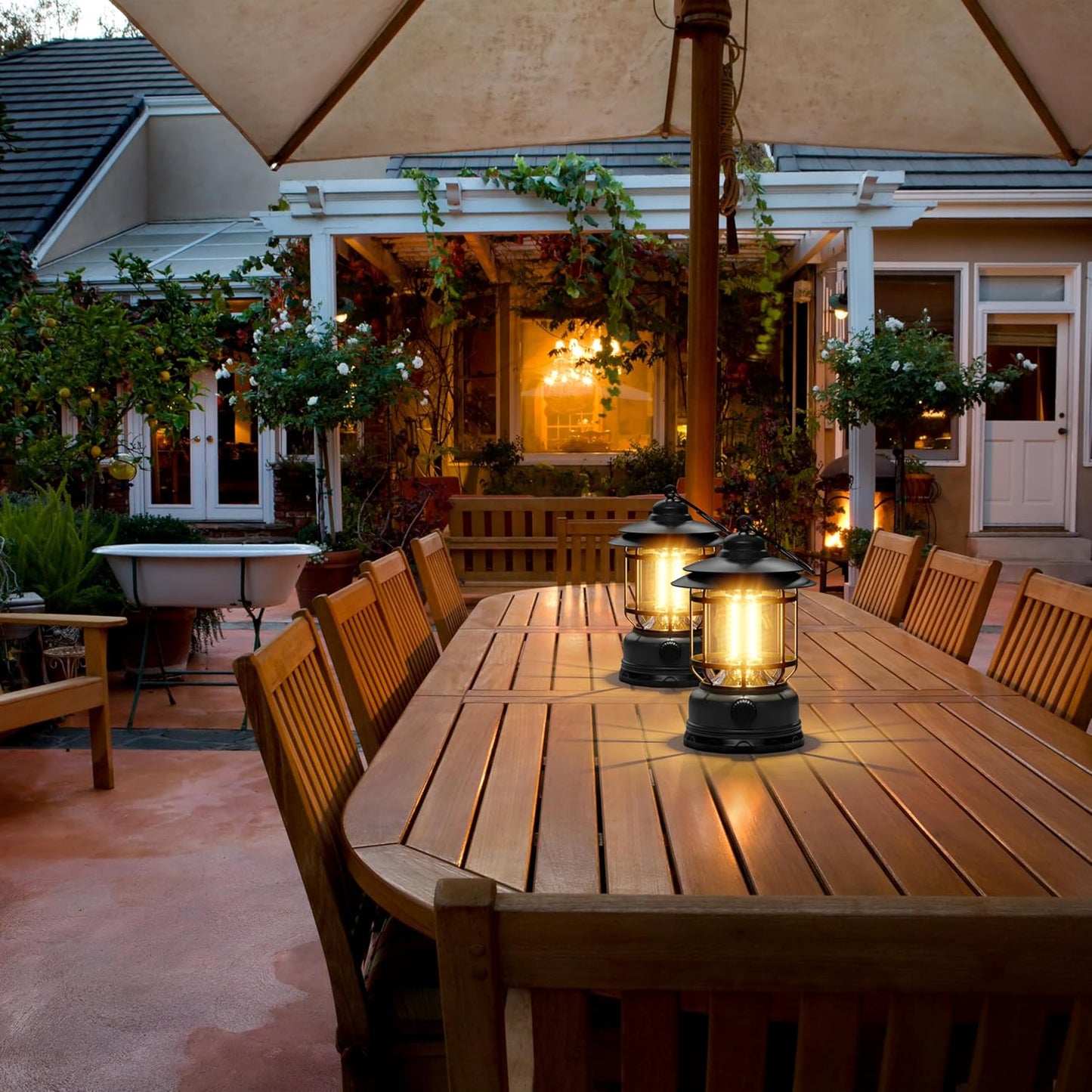 Retor LED Camping Lanterns Black 3 Pack 1500 LM Step-Less Dimming, Lightweight Battery Powered USB Rechargeable Flashlight Survival Kits Indoor Outdoor Home Camping Emergency Outages Hiking Light