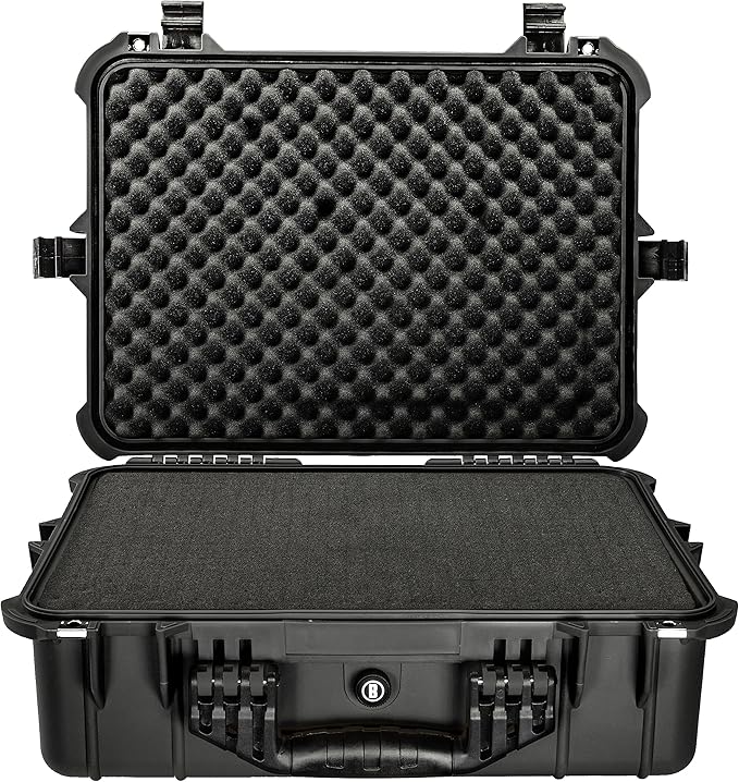 Bushnell 20 Inch Large Waterproof Hard Camera Case For Binoculars, Optics, Equipment, Shock Proof, and TSA Ready (Black)