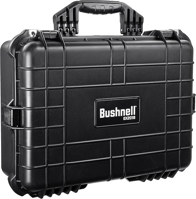 Bushnell 20 Inch Large Waterproof Hard Camera Case For Binoculars, Optics, Equipment, Shock Proof, and TSA Ready (Black)